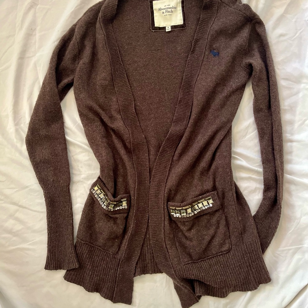 Vintage Abercrombie & Fitch Brown Women's Sweater